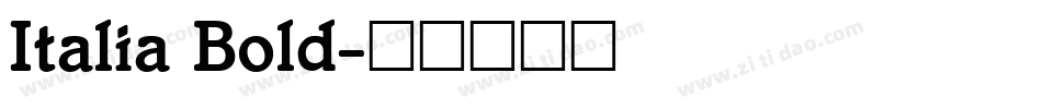 Italia Bold字体转换